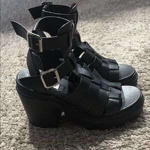 Steven Madden Women's Black Platform Sandals